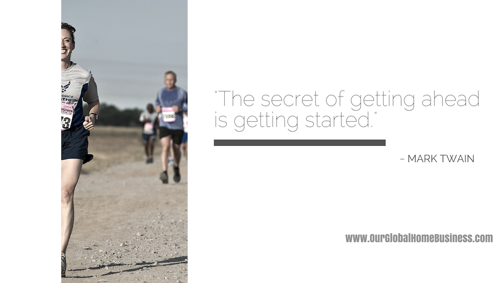 Mark Twain quote about getting ahead by getting started
